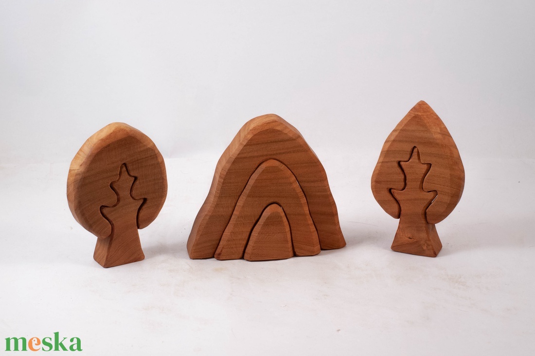  Fa tájképes kirakó, fa építő, kirakó - játék & sport - építőjáték - Meska.hu