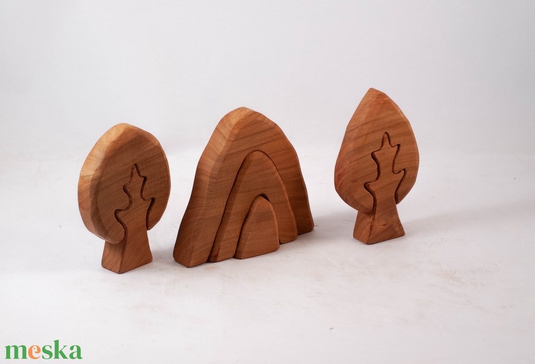  Fa tájképes kirakó, fa építő, kirakó - játék & sport - építőjáték - Meska.hu