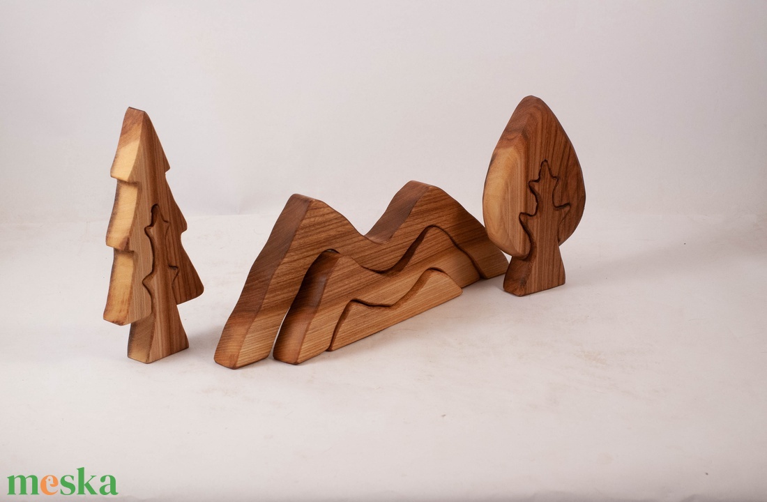  Fa tájképes kirakó, fa építő, kirakó - játék & sport - építőjáték - Meska.hu