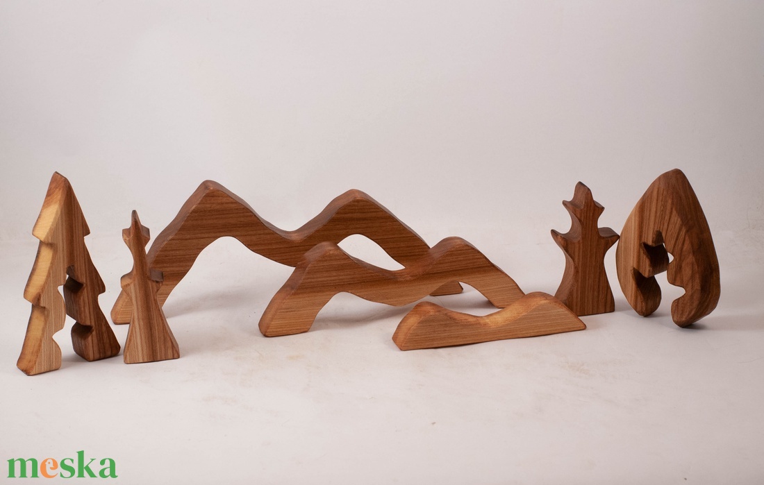  Fa tájképes kirakó, fa építő, kirakó - játék & sport - építőjáték - Meska.hu