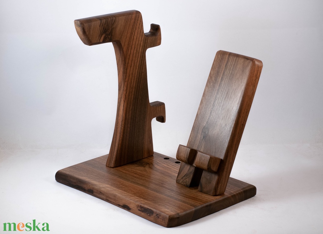 Fejhallgató tartó+ mobiltelefon tartó+ 3 toll tartó, asztali rendező - otthon & életmód - tárolás & rendszerezés - íróasztali tároló - Meska.hu