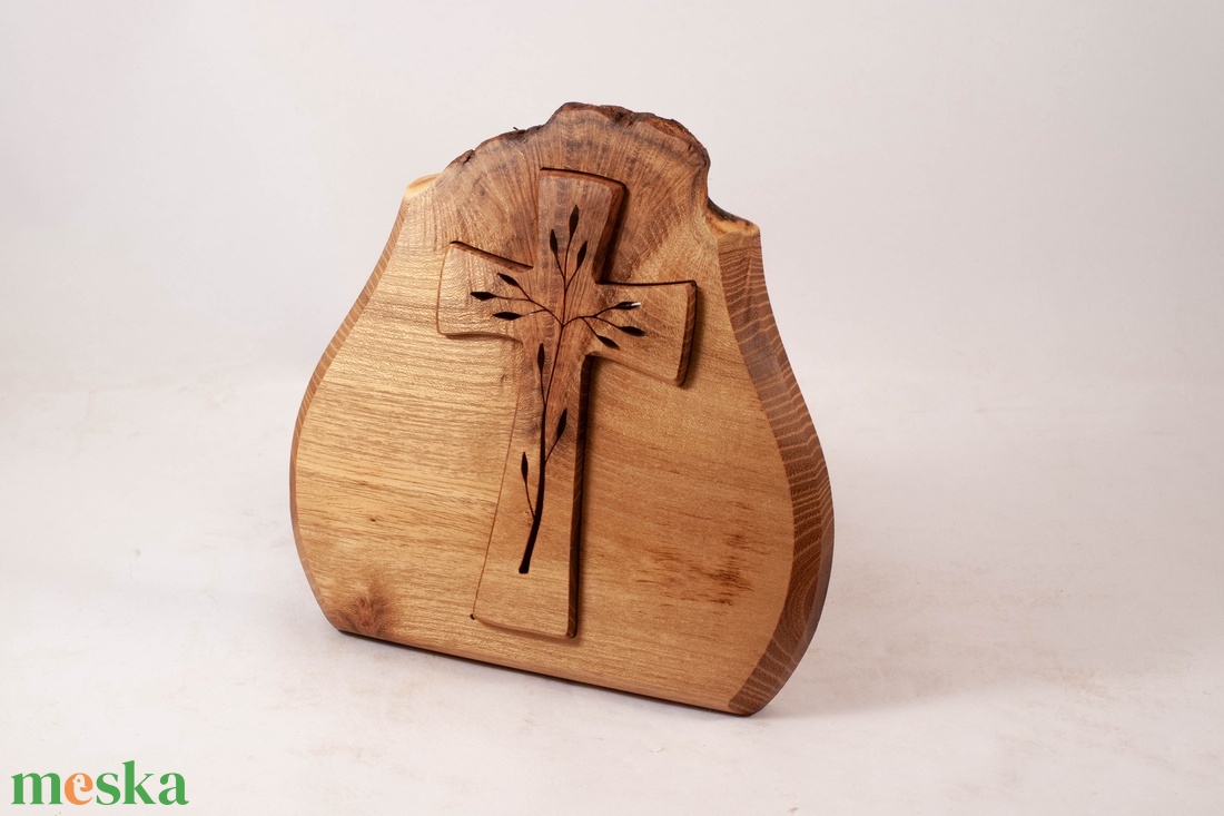 Mintás kereszt, fakereszt falidísz - otthon & életmód - vallás - kereszt - Meska.hu
