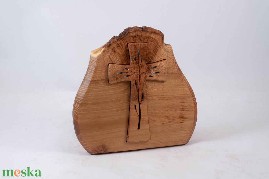 Mintás kereszt, fakereszt falidísz - otthon & életmód - vallás - kereszt - Meska.hu