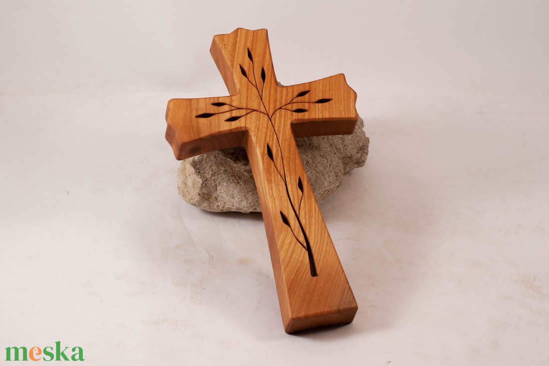 Mintás fakereszt, fali kereszt  - otthon & életmód - vallás - kereszt - Meska.hu