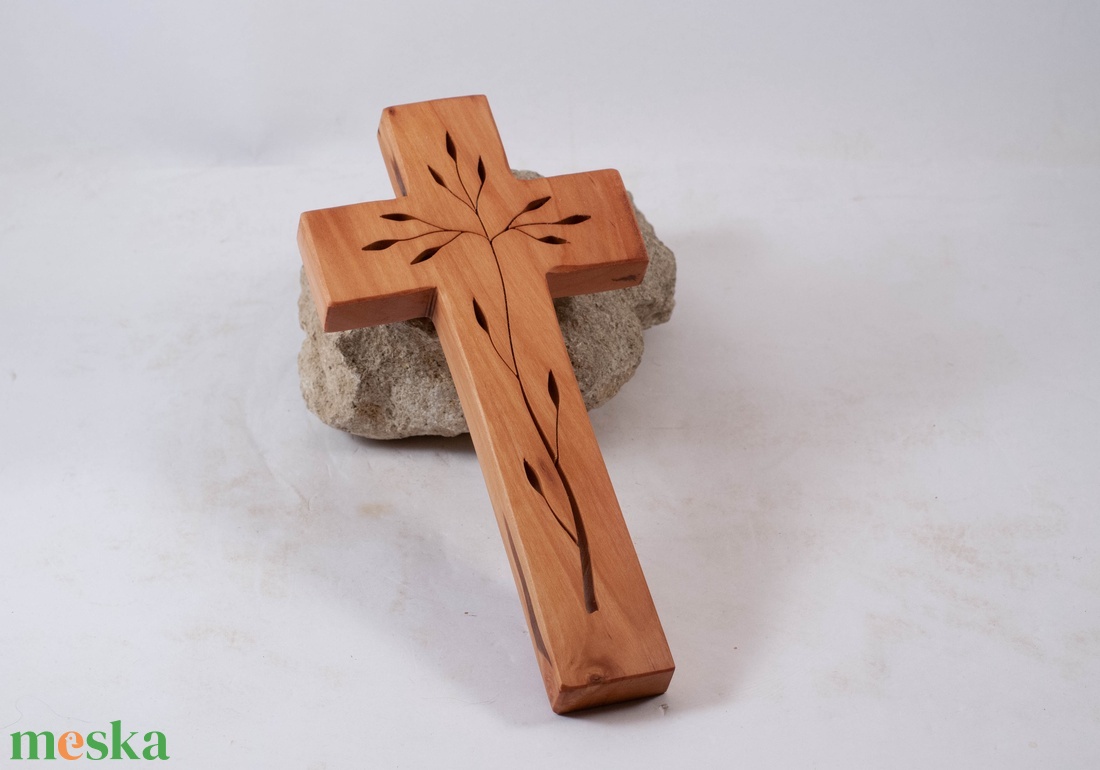 Mintás fakereszt, fali kereszt  - otthon & életmód - vallás - kereszt - Meska.hu