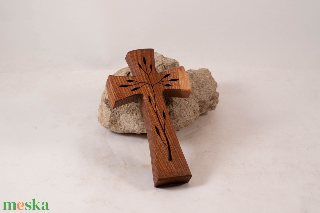 Mintás fakereszt, fali kereszt  - otthon & életmód - vallás - kereszt - Meska.hu