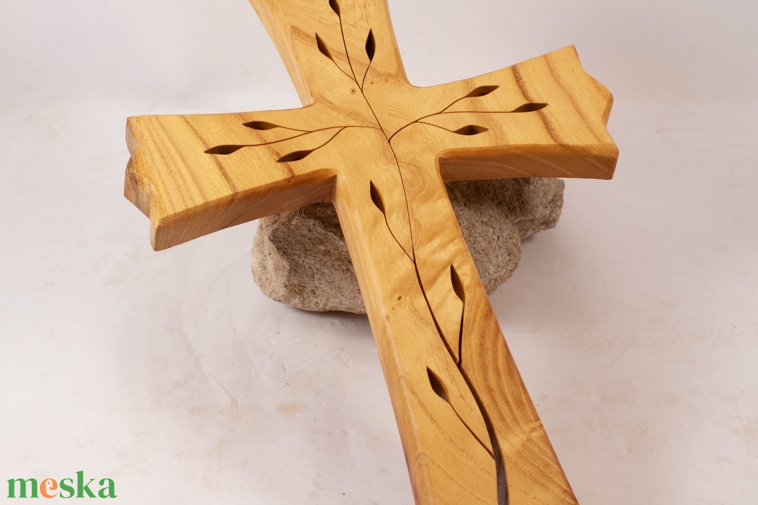 Mintás fakereszt, fali kereszt  - otthon & életmód - vallás - kereszt - Meska.hu