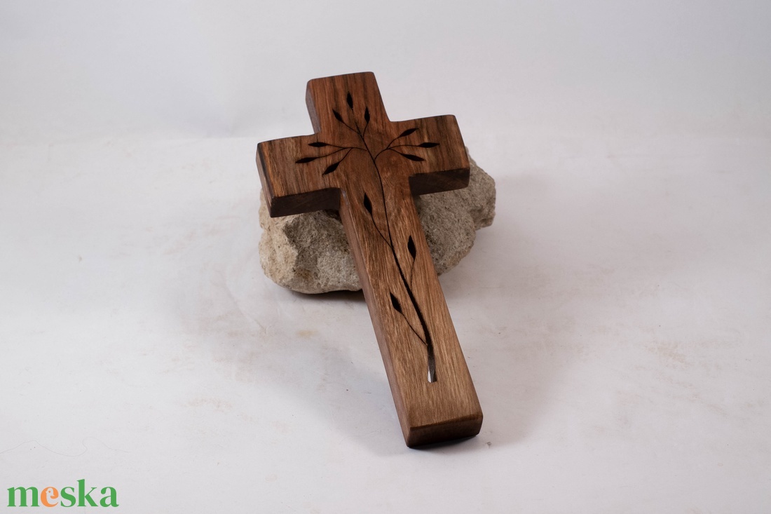 Mintás fakereszt, fali kereszt  - otthon & életmód - vallás - kereszt - Meska.hu