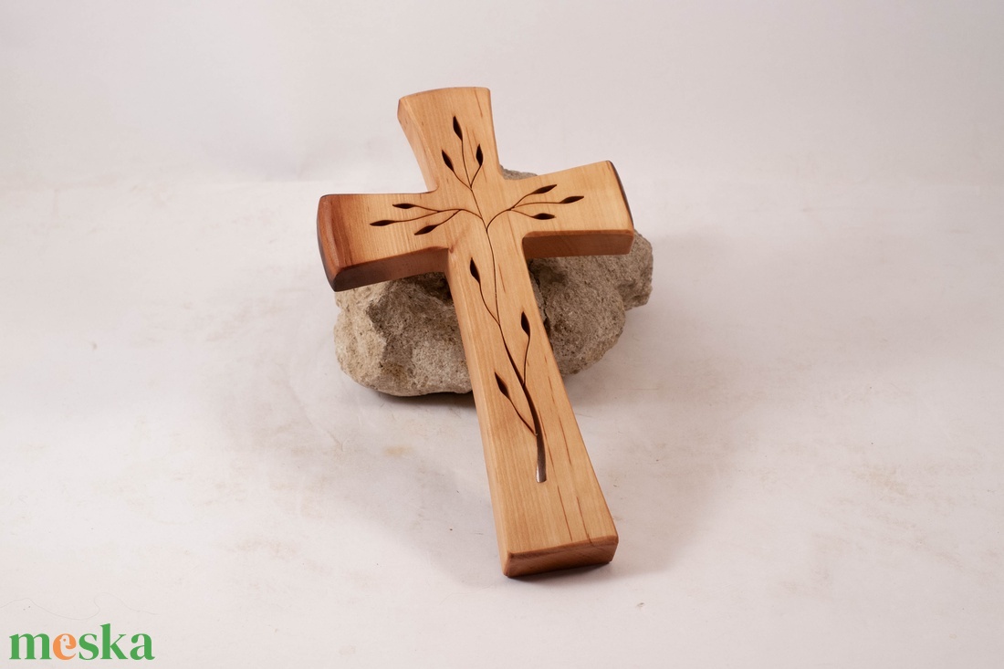 Mintás fakereszt, fali kereszt  - otthon & életmód - vallás - kereszt - Meska.hu