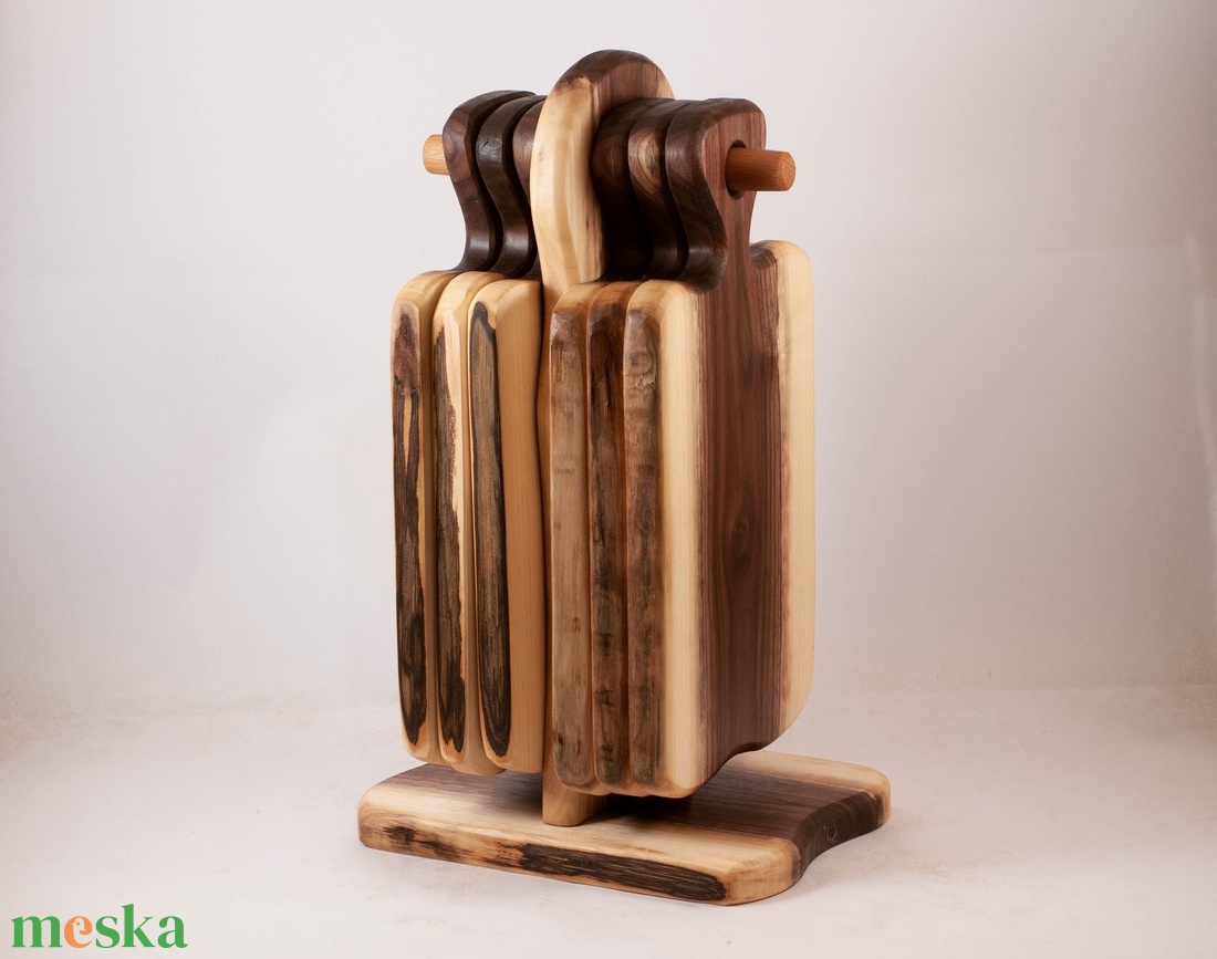  vágódeszka szett, tartóval 6 db-os - otthon & életmód - konyhafelszerelés, tálalás - sütés, főzés - vágódeszka - Meska.hu