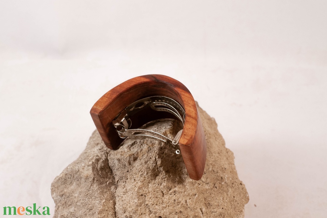 Ívelt fa franciacsat, hajcsat  - ruha & divat - hajdísz & hajcsat - hajdísz - Meska.hu