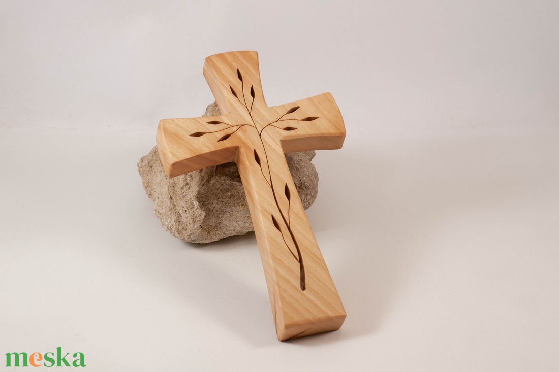 Mintás fakereszt, fali kereszt  - otthon & életmód - vallás - kereszt - Meska.hu