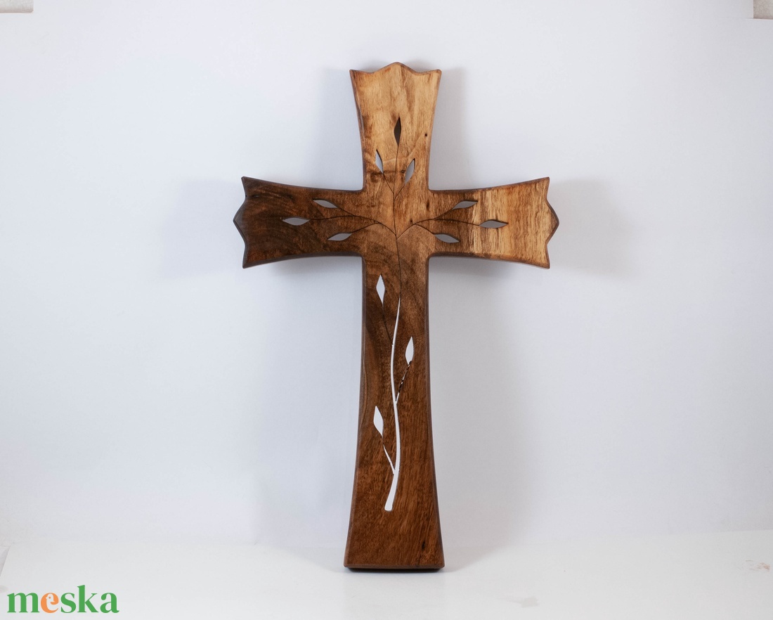 Mintás fakereszt, fali kereszt  - otthon & életmód - vallás - kereszt - Meska.hu