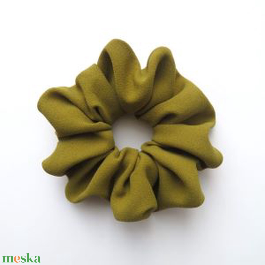 Oliva scrunchie - újrhasznosított textilből - ruha & divat - hajdísz & hajcsat - hajgumi - Meska.hu