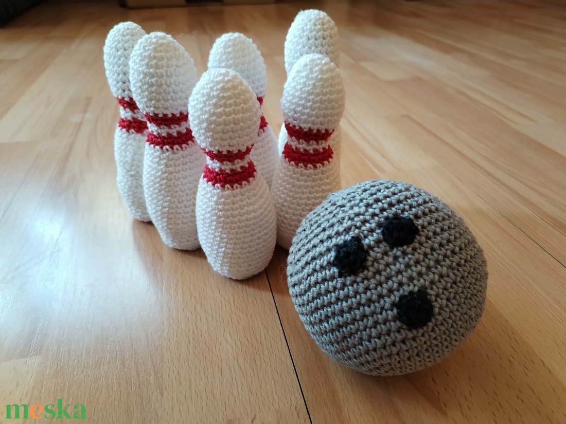 Bowling szett - játék & sport - készségfejlesztő és logikai játék - toronyépítő- és egyensúlyozó játékok - Meska.hu