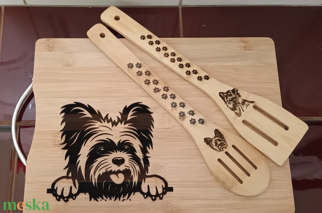 Konyhai szett, Yorkie kutyás - otthon & életmód - konyhafelszerelés, tálalás - sütés, főzés - vágódeszka - Meska.hu Konyhai szett, Yorkie kutyás - otthon & életmód - konyhafelszerelés, tálalás - sütés, főzés - vágódeszka - Meska.hu