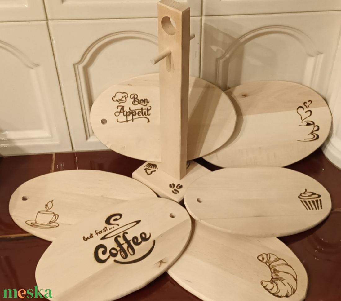 Reggeliző szett, vegyes 2 - otthon & életmód - konyhafelszerelés, tálalás - sütés, főzés - vágódeszka - Meska.hu