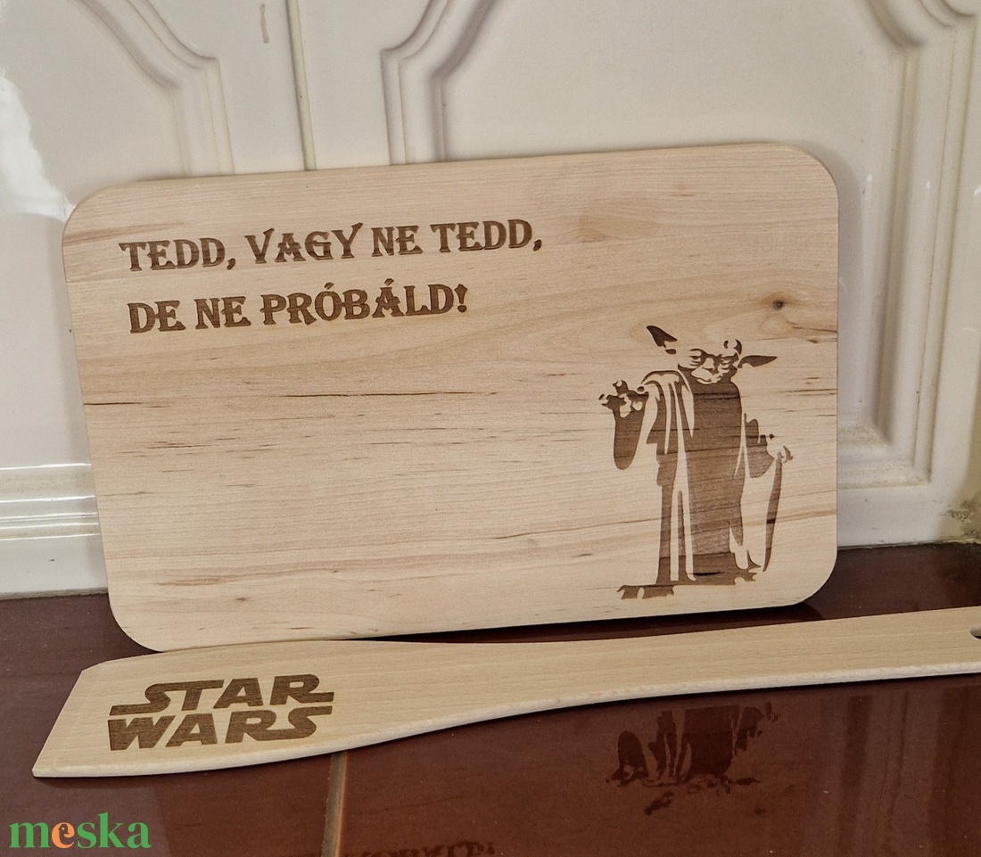 Konyhai szett, Yoda, Star Wars - otthon & életmód - konyhafelszerelés, tálalás - sütés, főzés - vágódeszka - Meska.hu