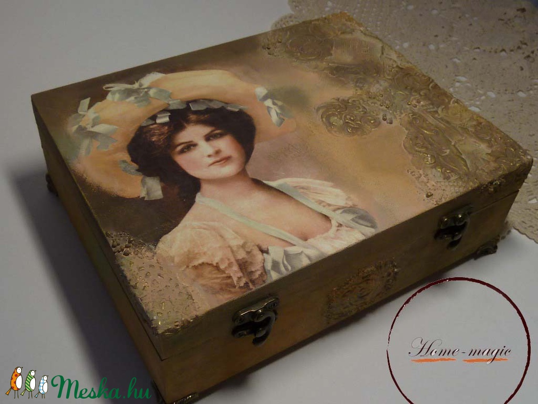 Vintage ékszertartó doboz -  - Meska.hu