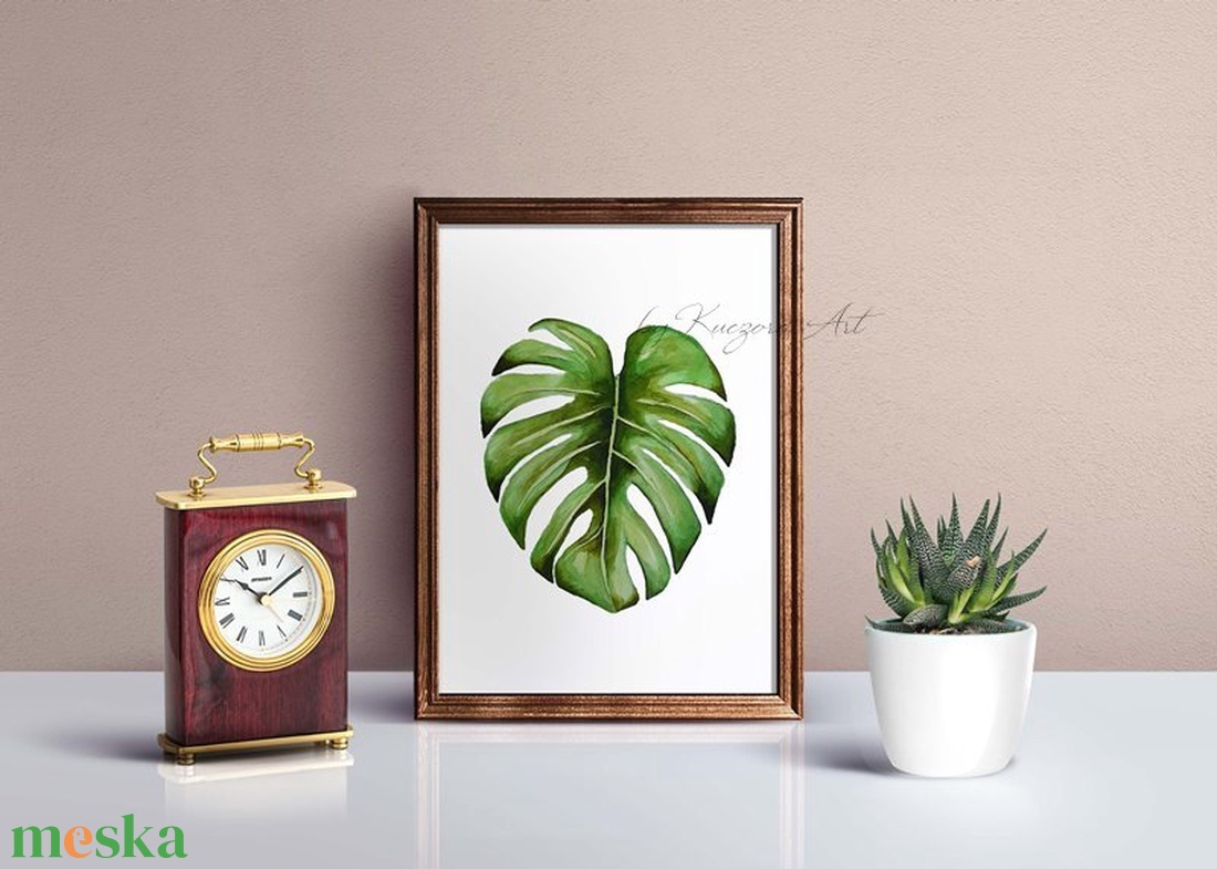 Monstera, trópusi levél - A4-es nyomat eredeti akvarell festmény alapján - művészet - festmény - akvarell - Meska.hu Monstera, trópusi levél - A4-es nyomat eredeti akvarell festmény alapján - művészet - festmény - akvarell - Meska.hu