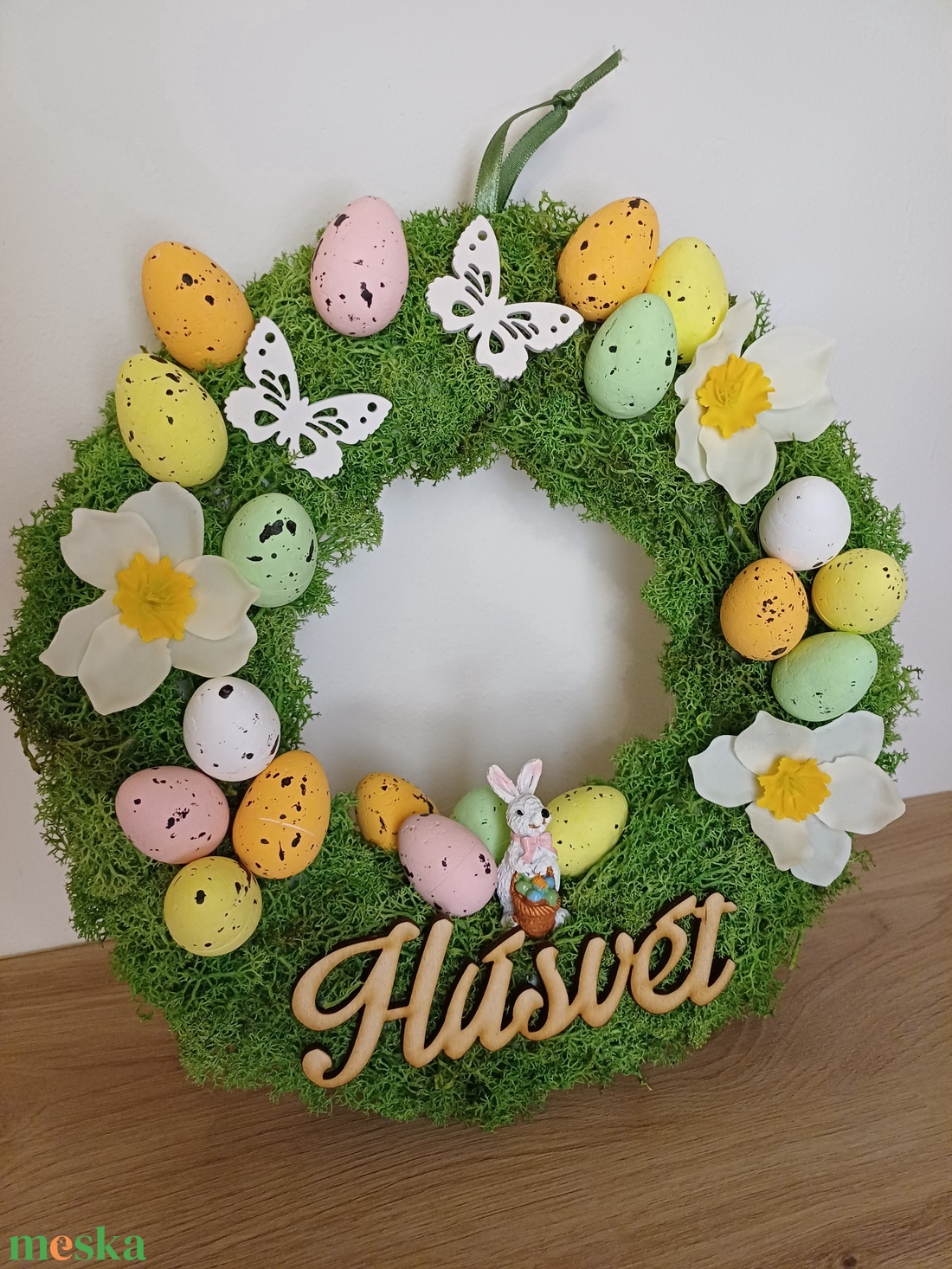 Húsvéti ajtódísz - ünnepi díszek, dekorációk - húsvéti díszek és dekorációk - húsvéti ajtódísz, kopogtató - Meska.hu