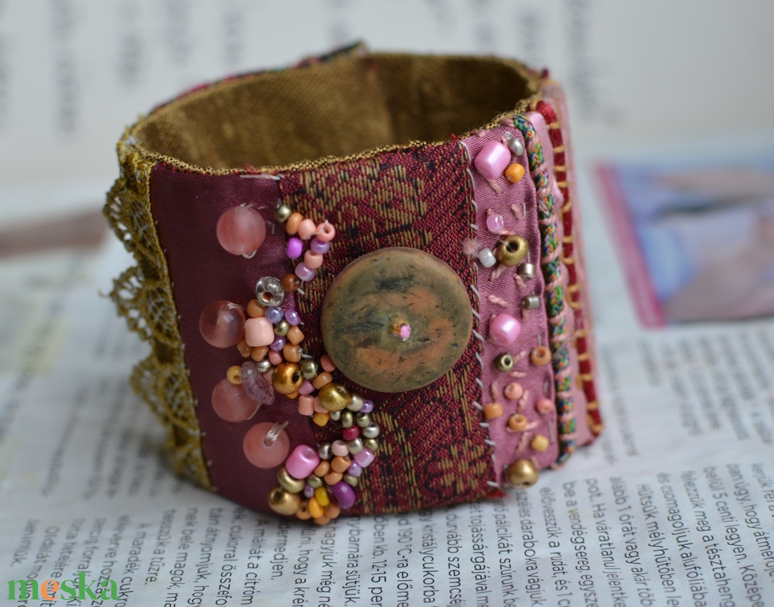 Hárem - ékszer - karkötő - széles karkötő - Meska.hu