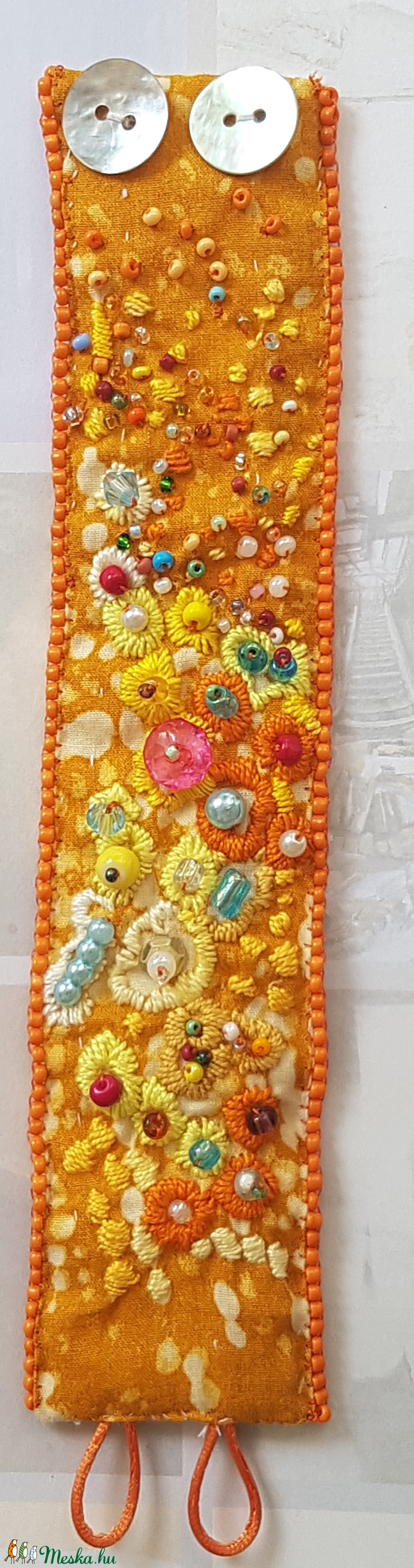 Campari szódával - ékszer - karkötő - széles karkötő - Meska.hu