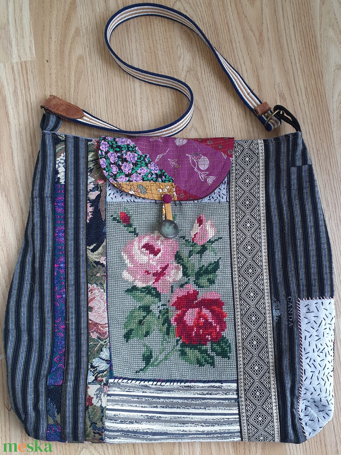 Bazsarózsa - táska & tok - bevásárlás & shopper táska - shopper, textiltáska, szatyor - Meska.hu
