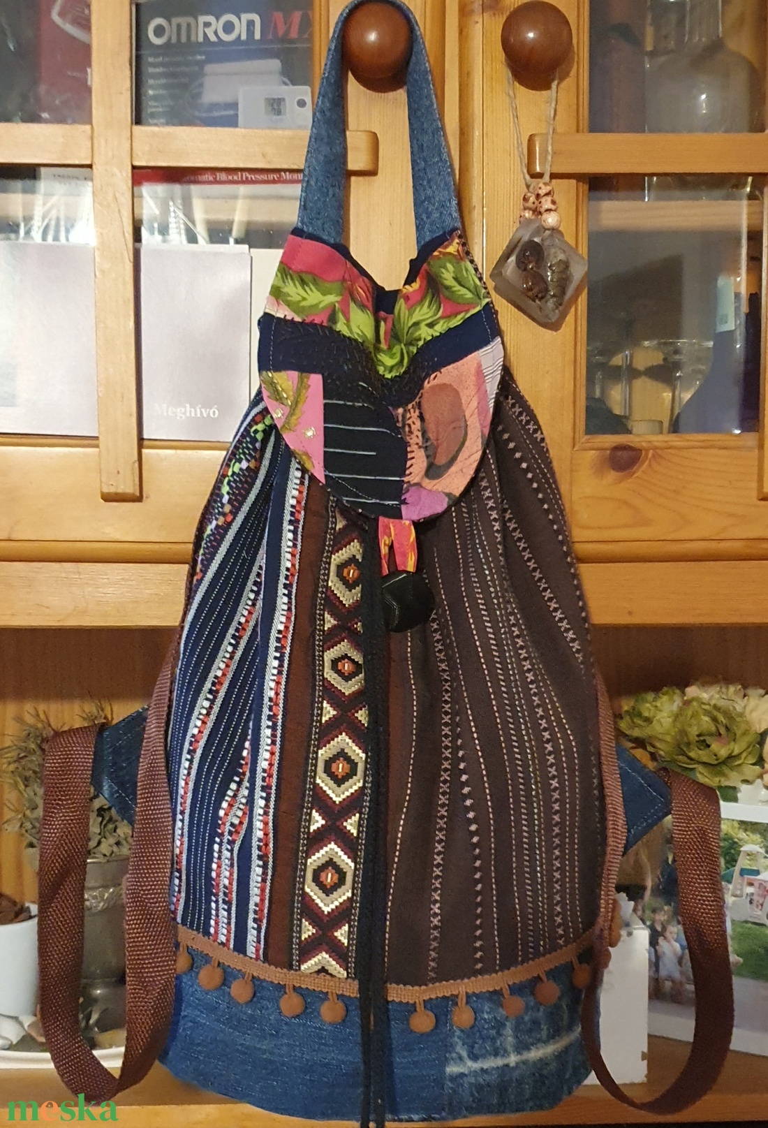 Ötletelés kékre és barnára - táska & tok - hátizsák - kishátizsák - Meska.hu