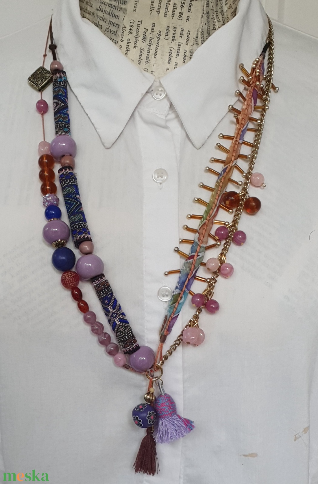 Dariusz kincsesládájából - ékszer - nyaklánc - bojtos nyaklánc - Meska.hu