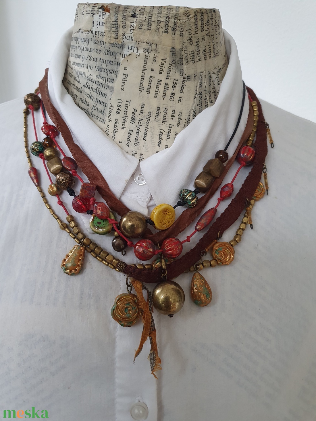 Őszre hangolódva - ékszer - nyaklánc - medál nélküli nyaklánc - Meska.hu