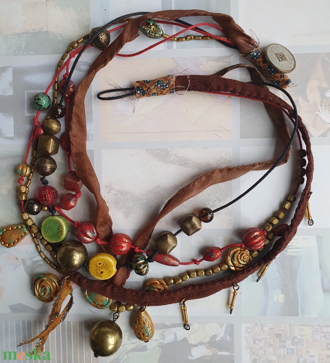 Őszre hangolódva - ékszer - nyaklánc - medál nélküli nyaklánc - Meska.hu