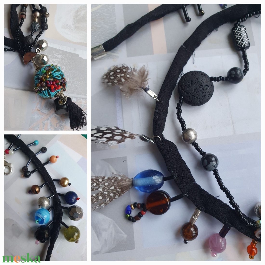 Szinesben - ékszer - nyaklánc - bojtos nyaklánc - Meska.hu