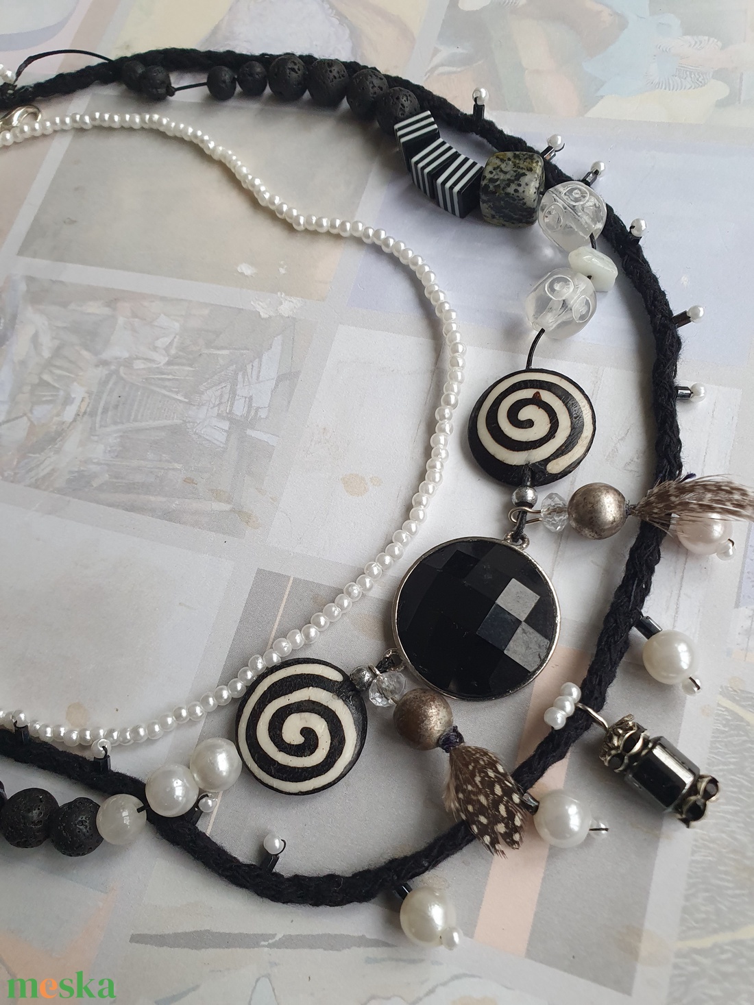 Spirálgalaxis - ékszer - nyaklánc - párhuzamos nyaklánc - Meska.hu