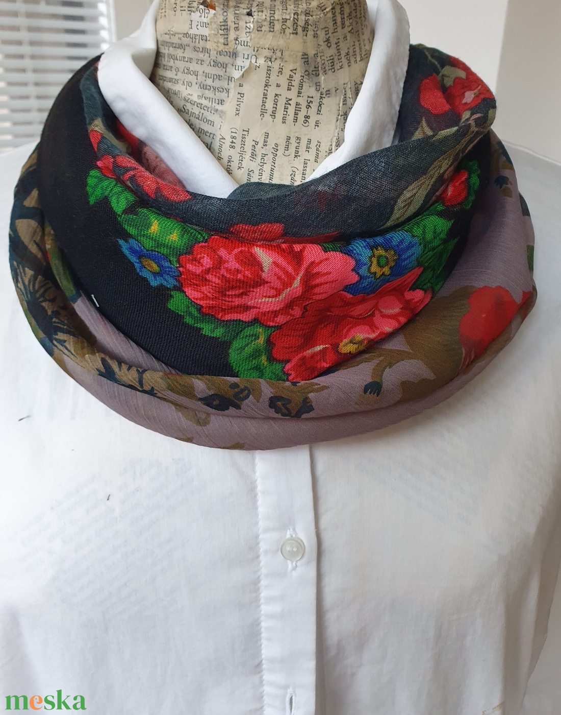 Rózsák harca - ruha & divat - sál, sapka, kendő - sál - Meska.hu