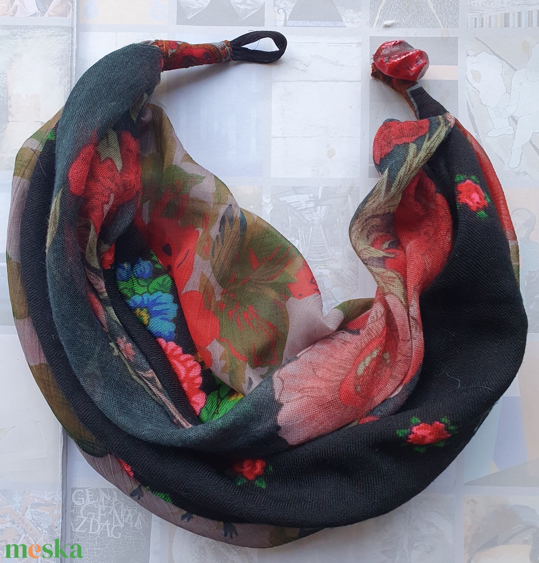 Rózsák harca - ruha & divat - sál, sapka, kendő - sál - Meska.hu