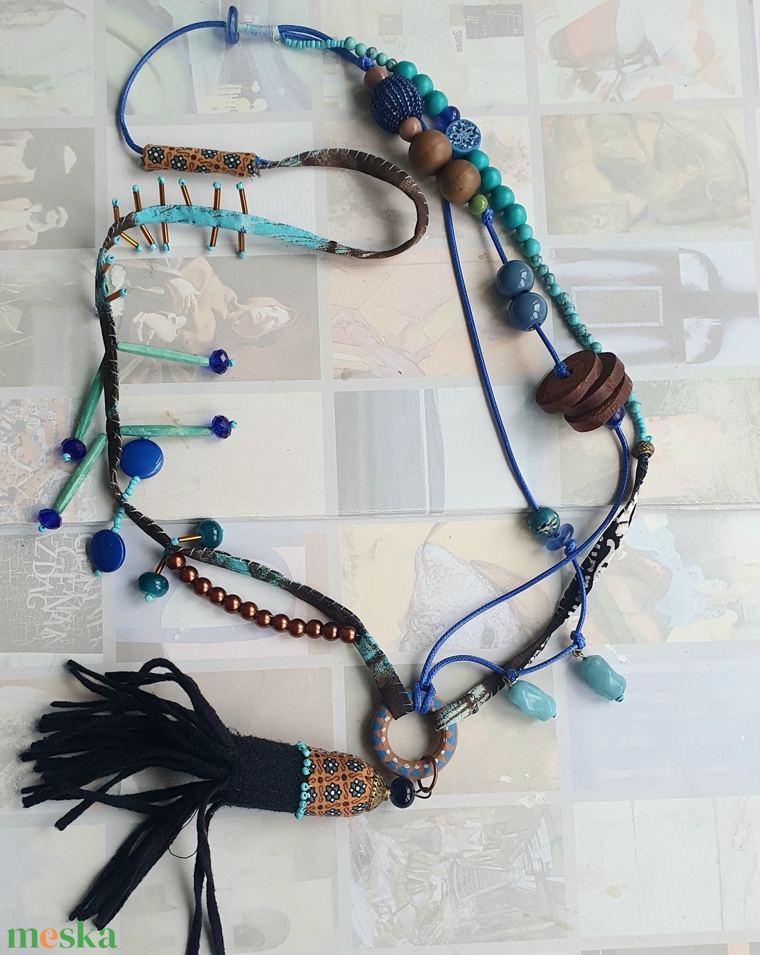 Ég és föld - ékszer - nyaklánc - bojtos nyaklánc - Meska.hu