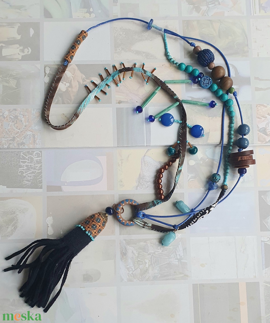 Ég és föld - ékszer - nyaklánc - bojtos nyaklánc - Meska.hu