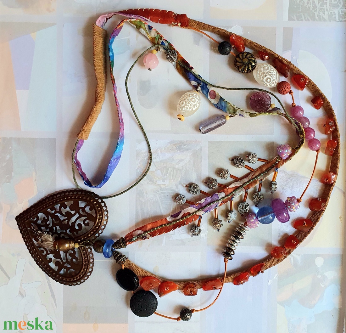 Szivküldi - ékszer - nyaklánc - hosszú nyaklánc - Meska.hu