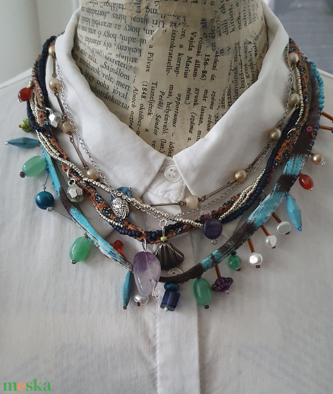 Az ezüst tó kincse - ékszer - nyaklánc - párhuzamos nyaklánc - Meska.hu