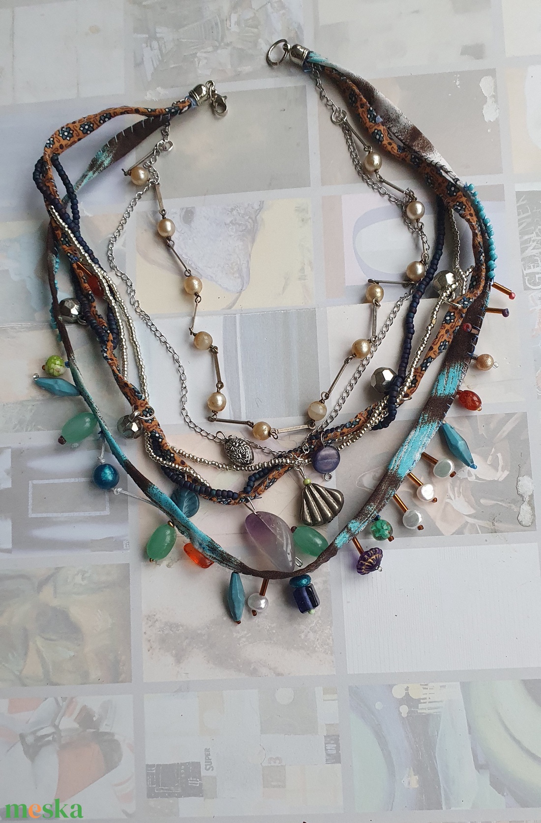 Az ezüst tó kincse - ékszer - nyaklánc - párhuzamos nyaklánc - Meska.hu