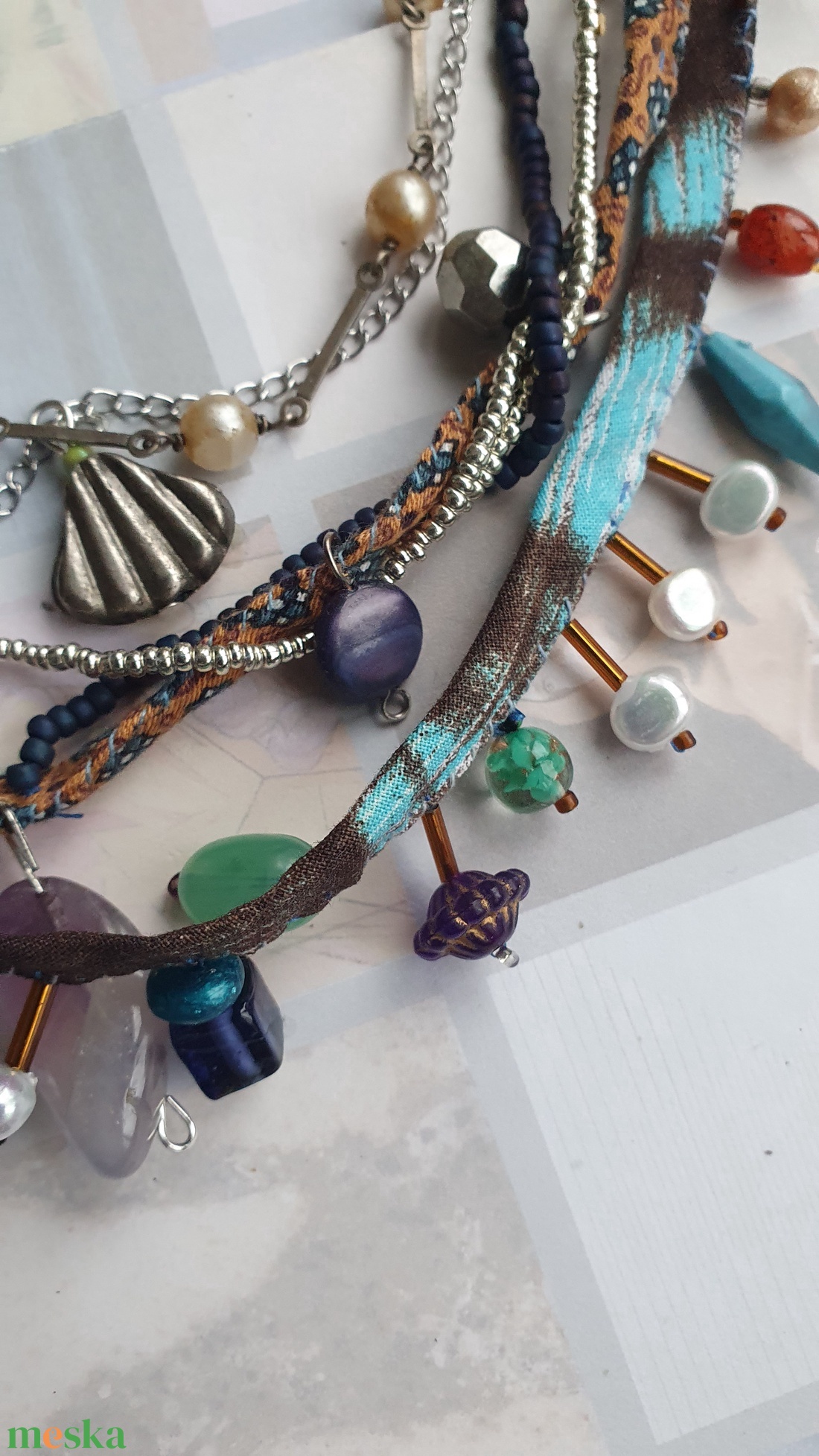 Az ezüst tó kincse - ékszer - nyaklánc - párhuzamos nyaklánc - Meska.hu