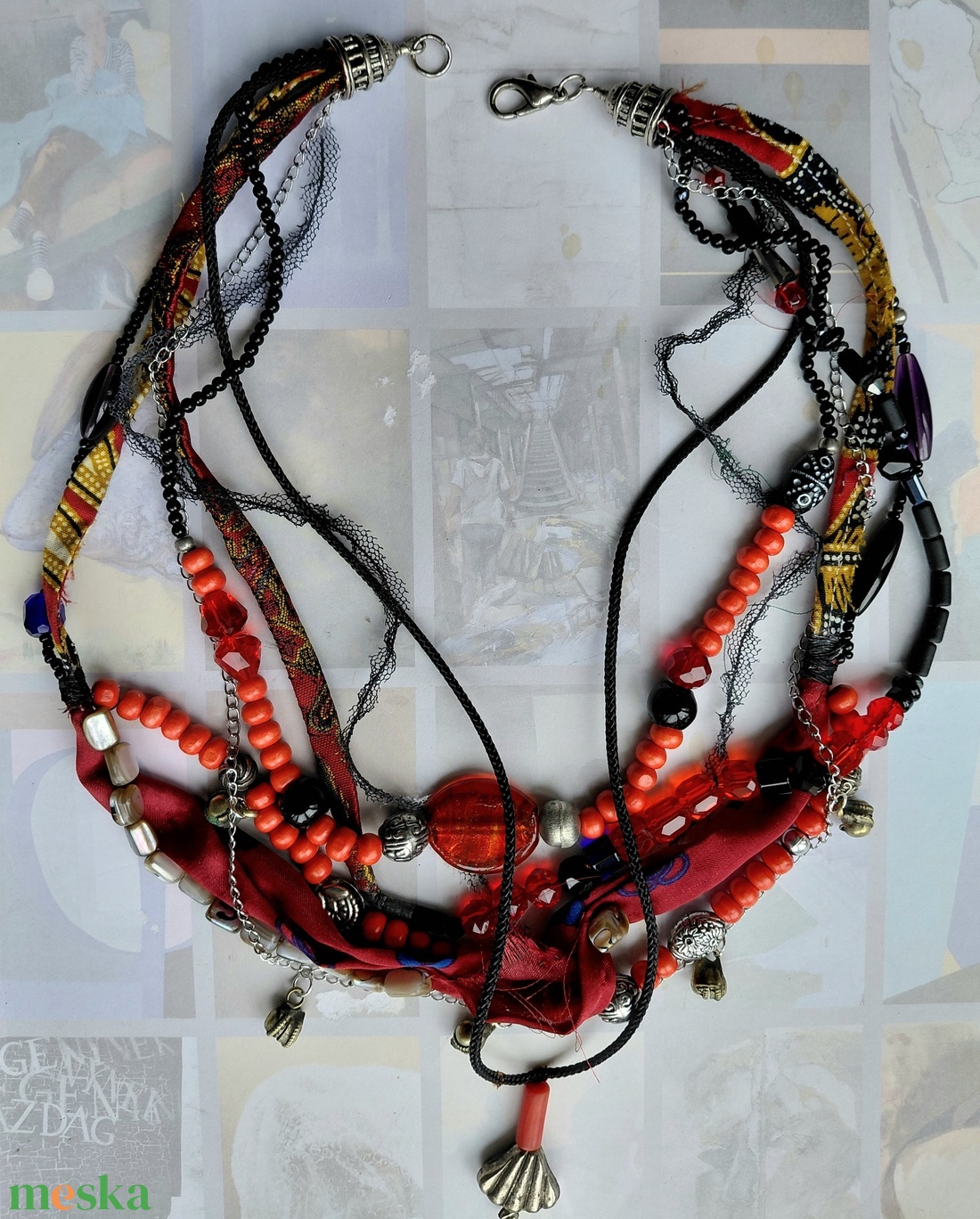 I love red - ékszer - nyaklánc - medál nélküli nyaklánc - Meska.hu