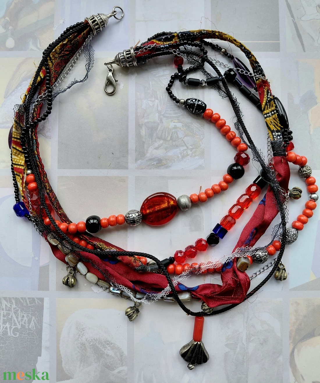 I love red - ékszer - nyaklánc - medál nélküli nyaklánc - Meska.hu