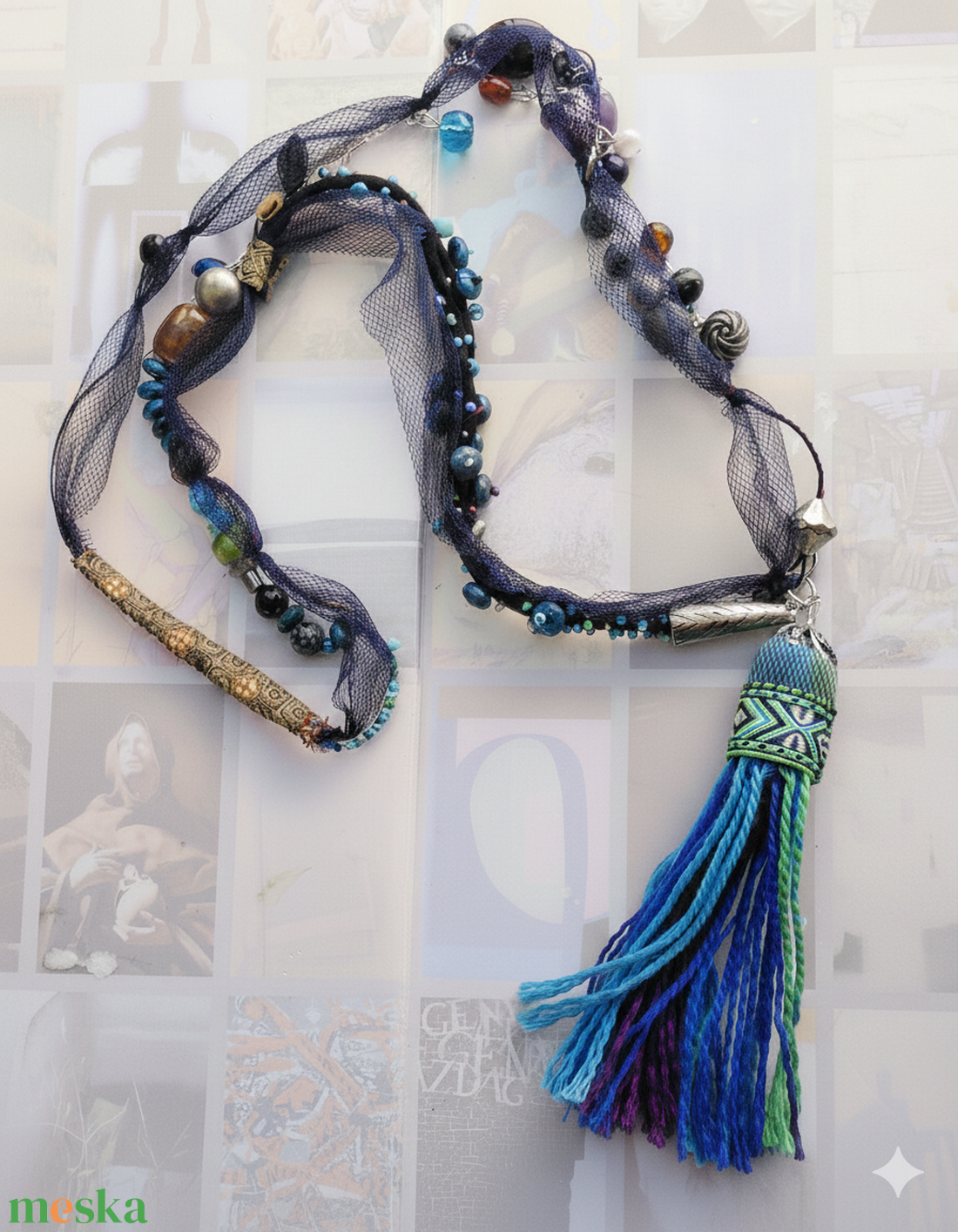 Rojtombojtos - ékszer - nyaklánc - bojtos nyaklánc - Meska.hu