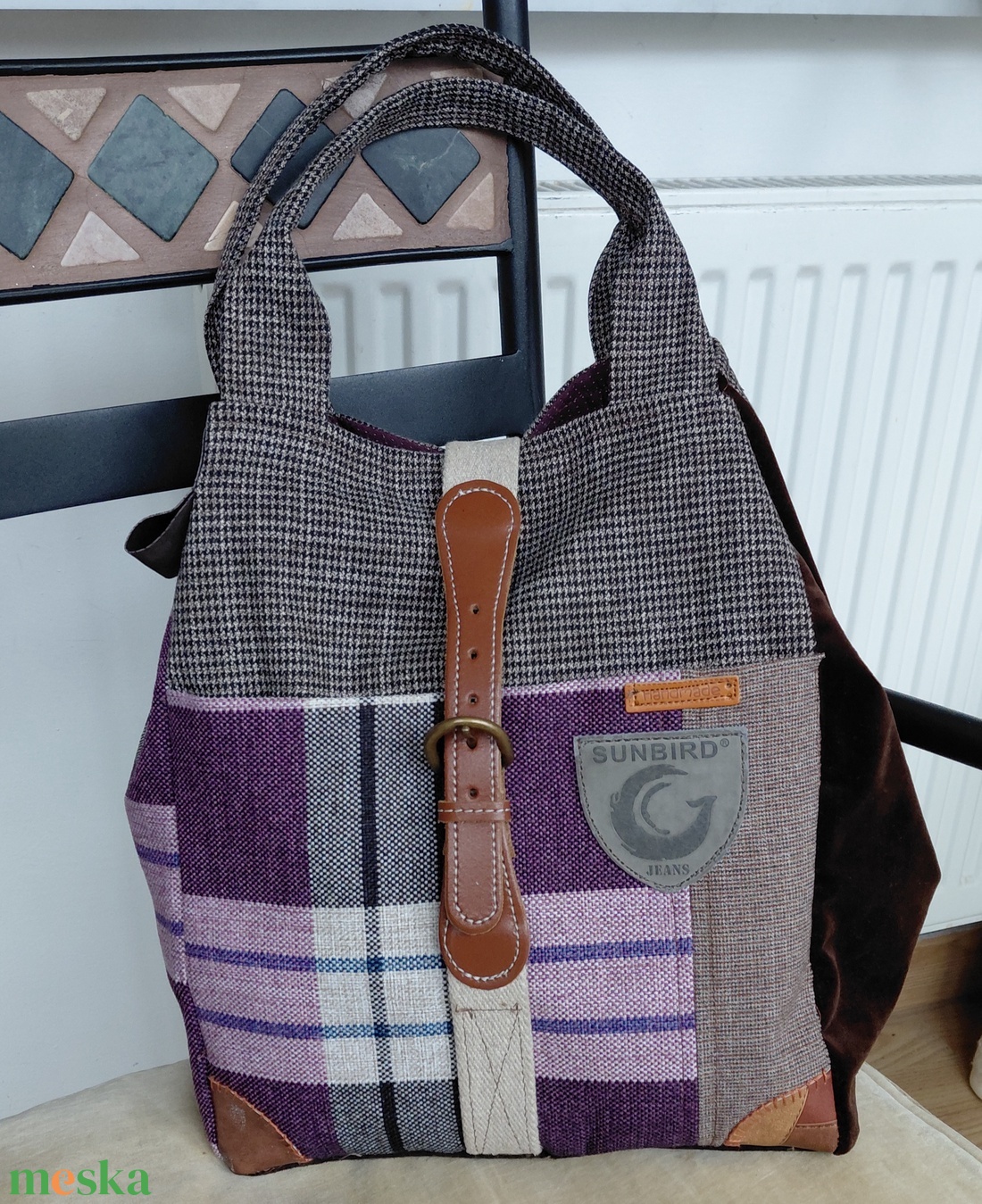 Kockás és nem skót - táska & tok - bevásárlás & shopper táska - shopper, textiltáska, szatyor - Meska.hu