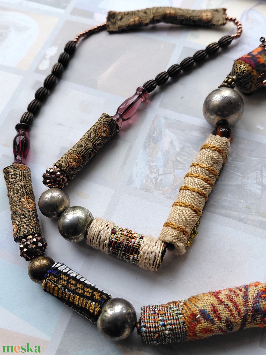 Rusztikus eklektika - ékszer - nyaklánc - hosszú nyaklánc - Meska.hu