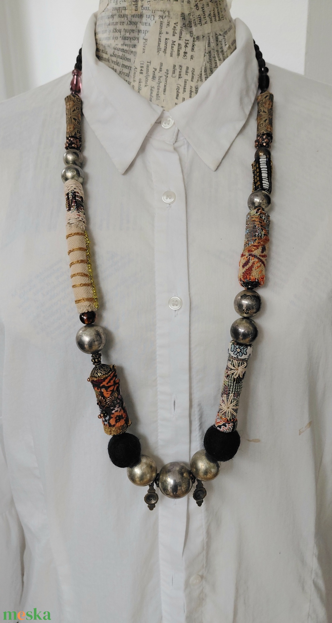 Rusztikus eklektika - ékszer - nyaklánc - hosszú nyaklánc - Meska.hu
