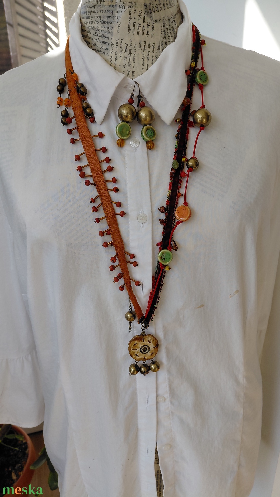 Őszi hangulat - ékszer - nyaklánc - hosszú nyaklánc - Meska.hu