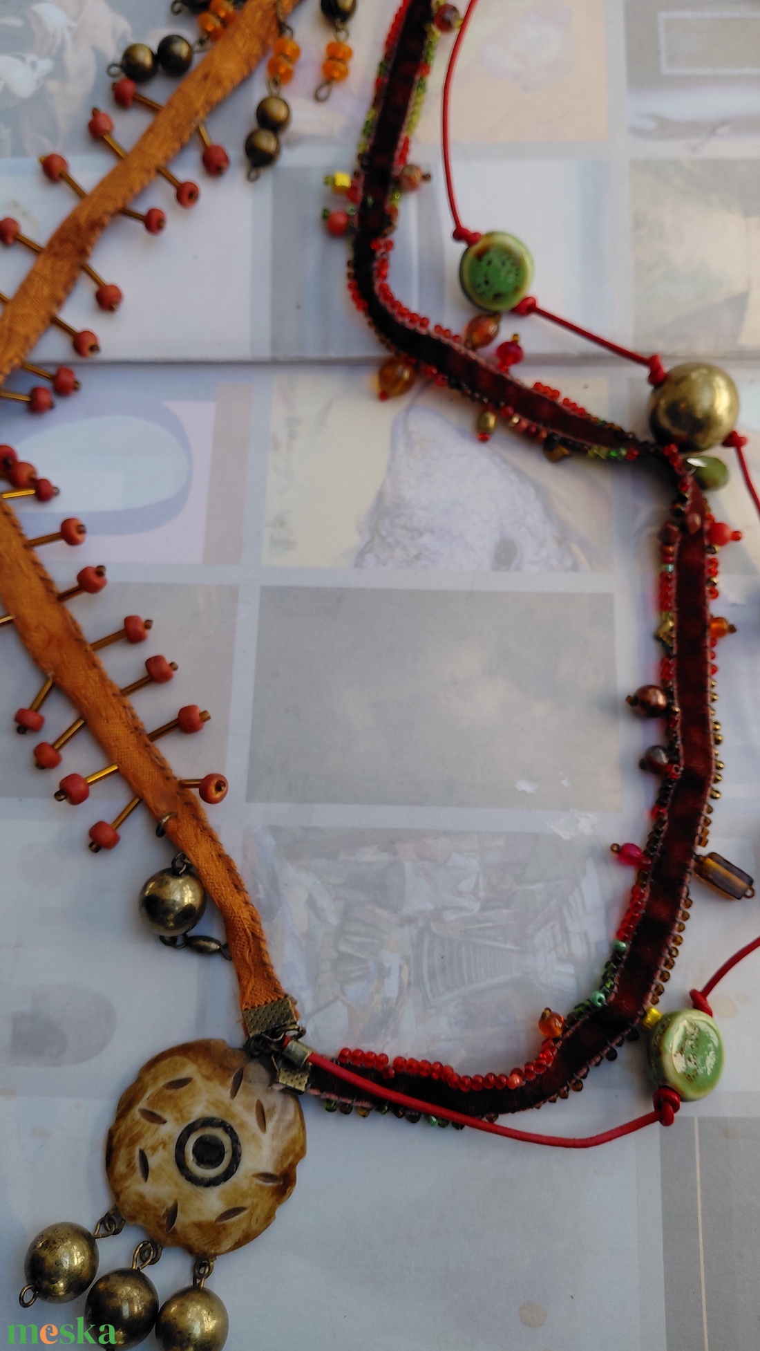 Őszi hangulat - ékszer - nyaklánc - hosszú nyaklánc - Meska.hu